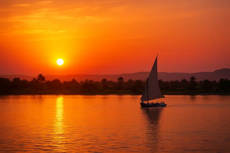 Atardecer sobre el Nlio