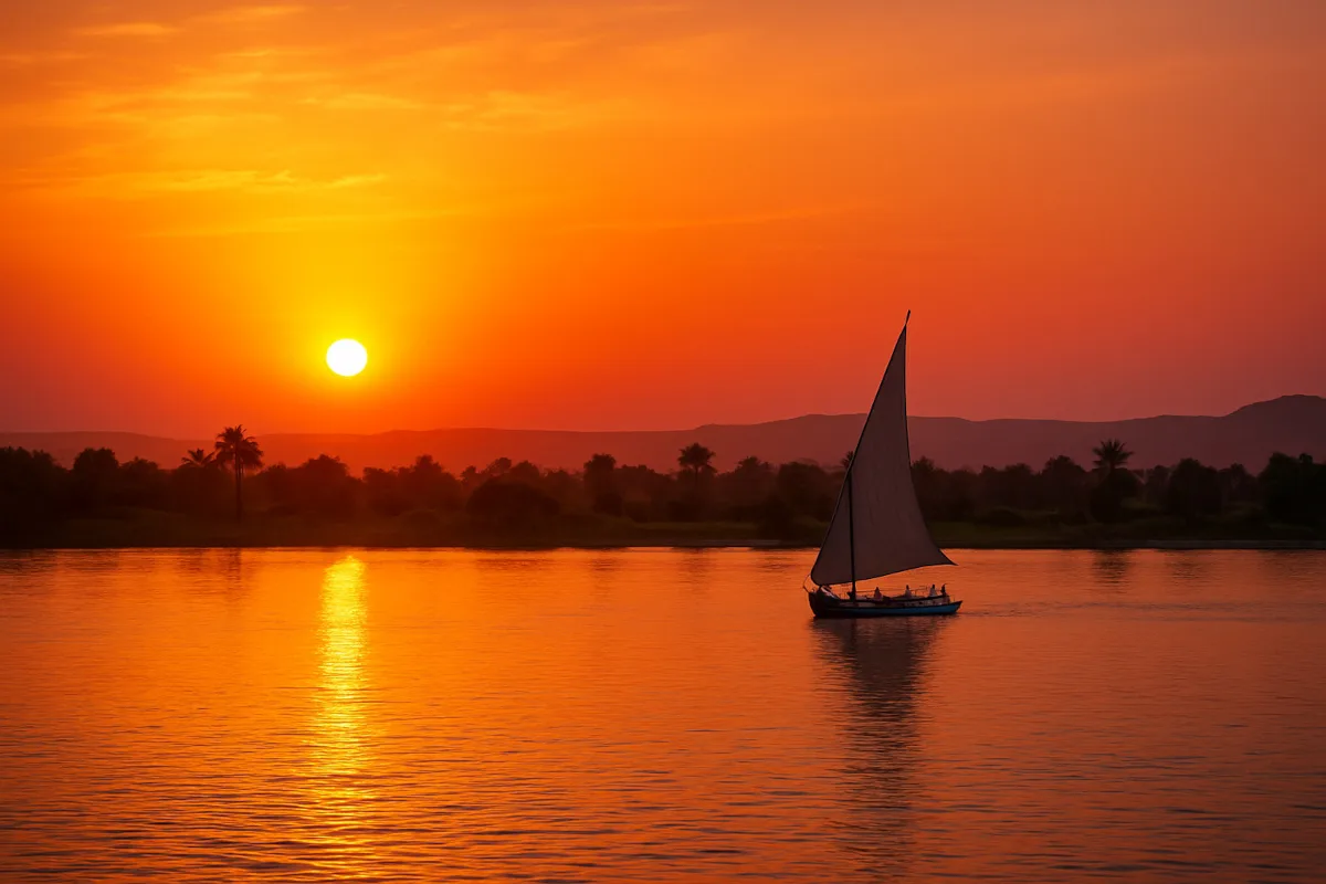 Atardecer sobre el Nlio