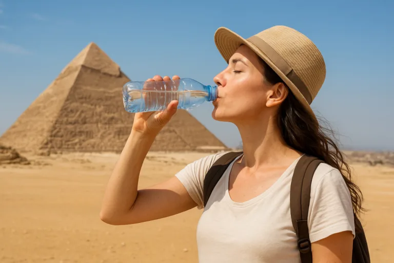 Bebe agua embotellada o filtrada