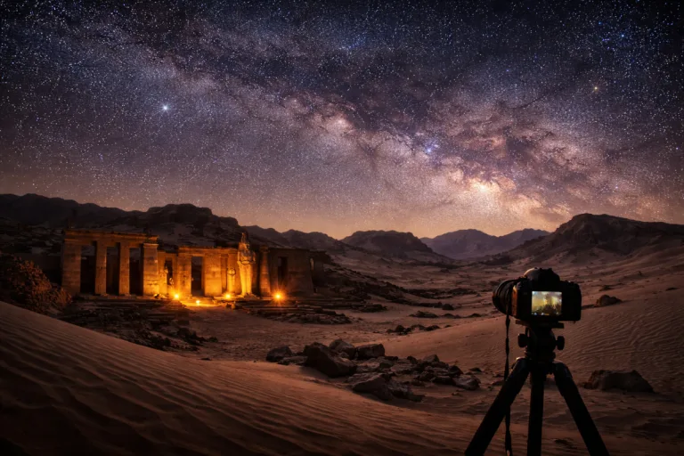 Fotografía nocturna en Egipto